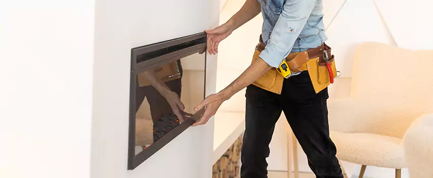 Metal Fireplace Installation in Aliso Viejo, California